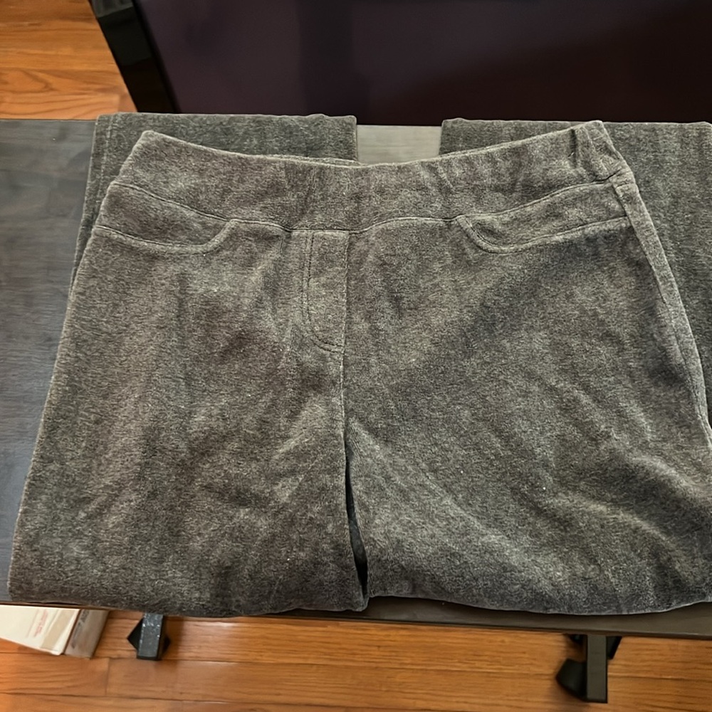 Super soft, dark gray, terry-cloth-like material, jogging pants. Lifestyle Sz Sm - Picture 3 of 5